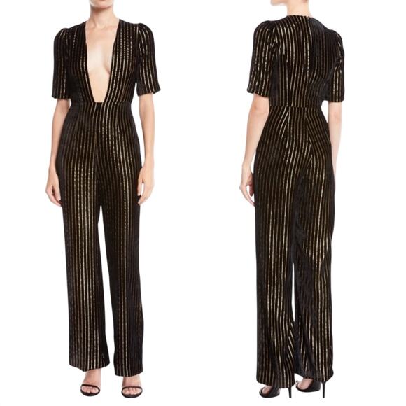 MISHA Collection Natalia Velvet Pantsuit Jumpsuit - Picture 1 of 7